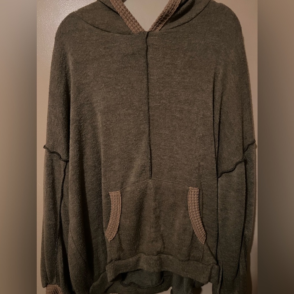Bibi balloon sleeve boho hoodie lounge relaxed chic urban outfitters hm f21